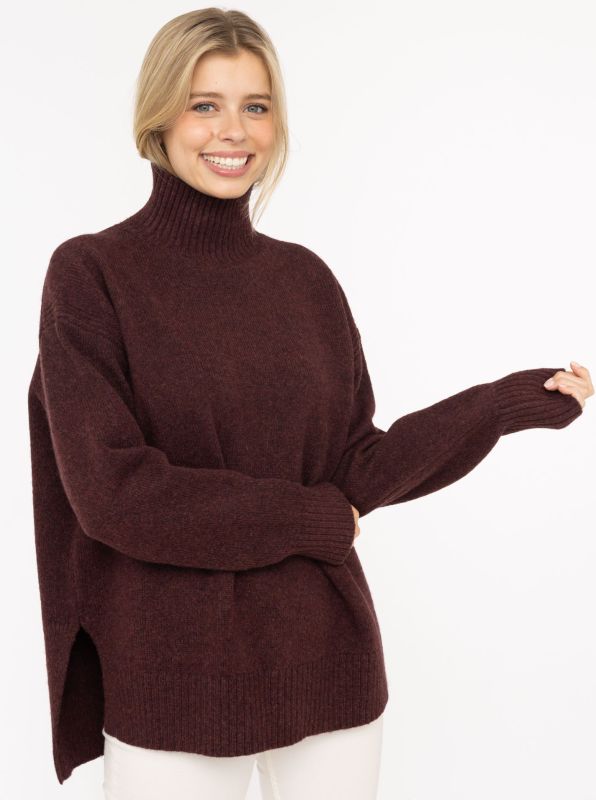 Wollmix Pullover mit Stehkragen Zwillingsherz