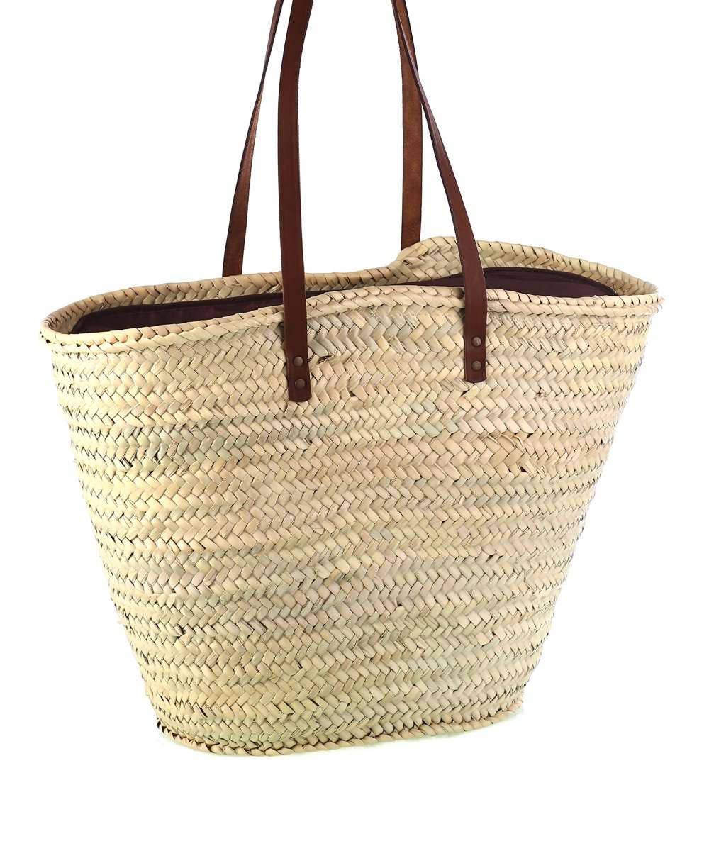 Korb- PALMAKORB LEDERGRIFFE, REISSVERSCHLUSS FALTENBALG