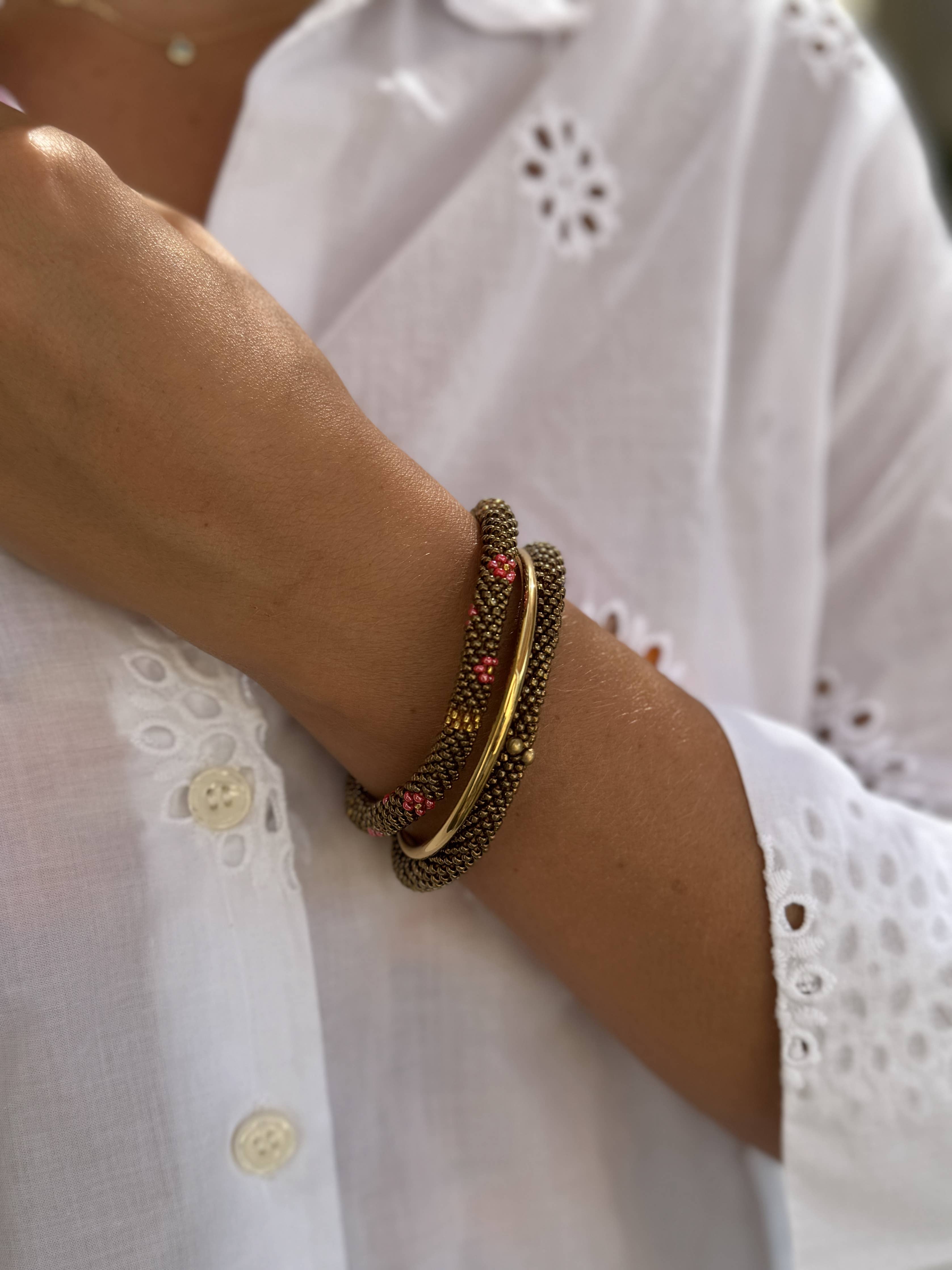 Nepalesisches Armband handgehäkelt