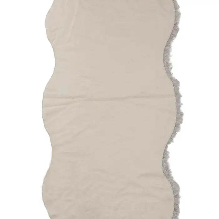 wolliger großer Teppich silber grau