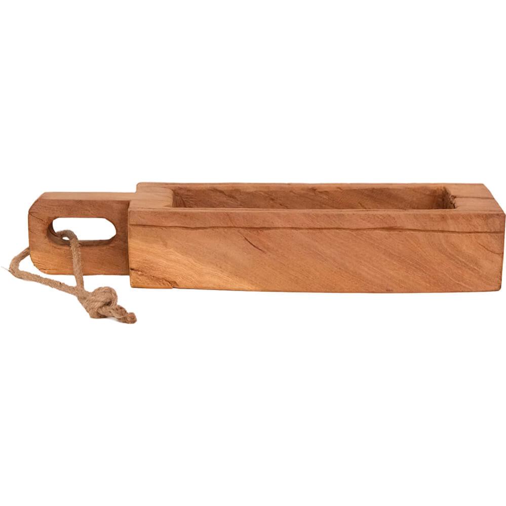 Holztablett mit Henkel
