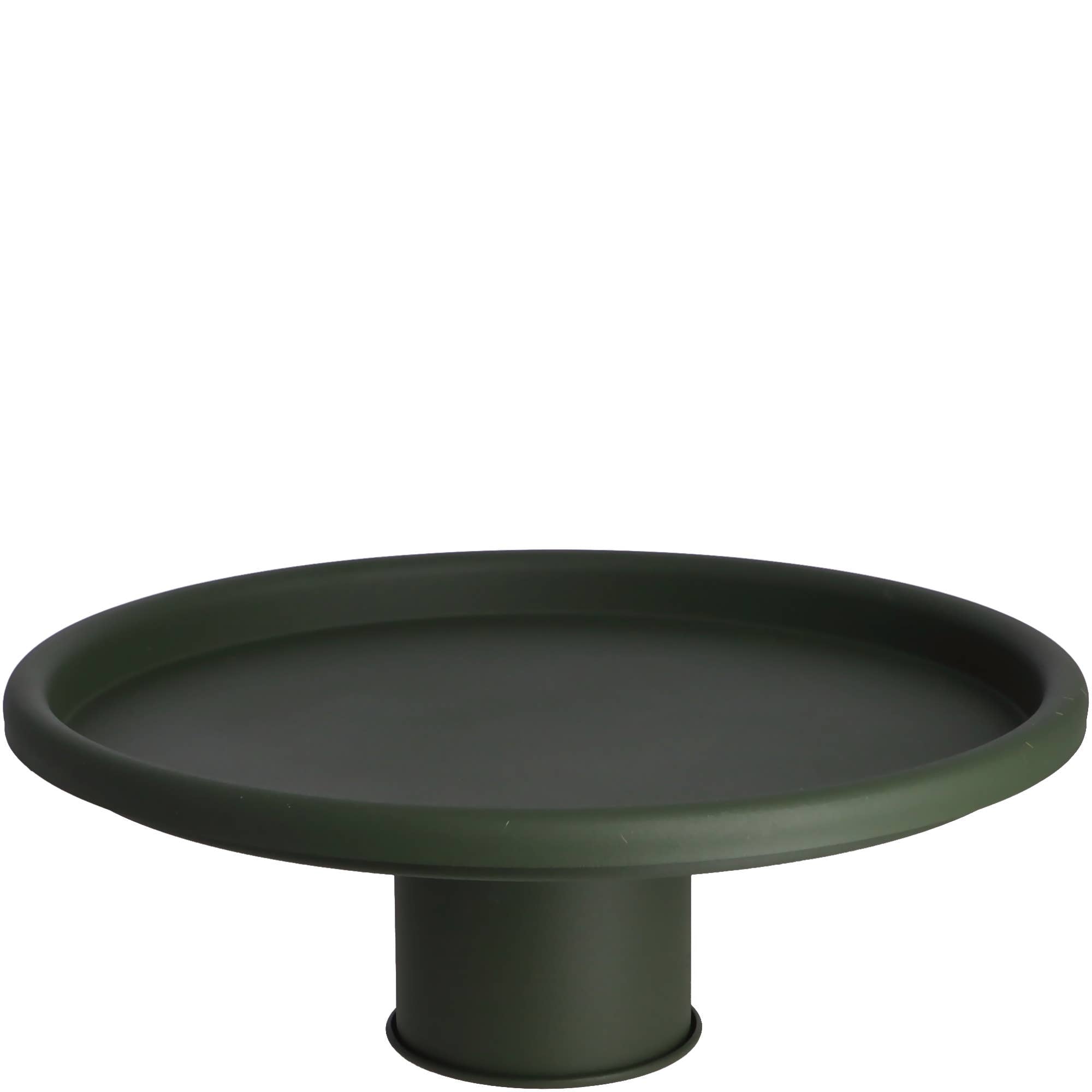 Metall Tablett Zenon Auf Fuß, D38cm, H14cm, Grün m