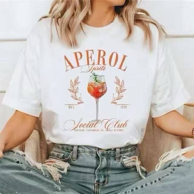 Damen T-Shirt groß bedruckt APEROL