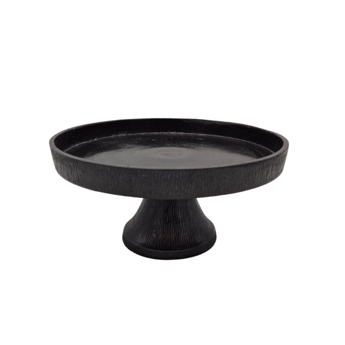 Tortenständer aus Aluminium glänzend schwarz