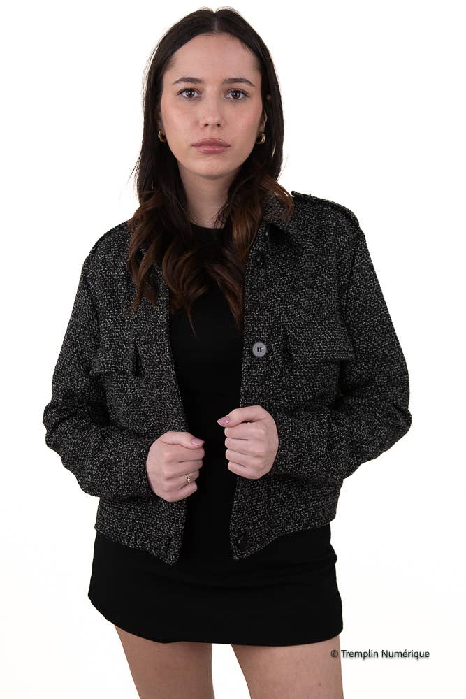 TWEEDJACKE schwarz