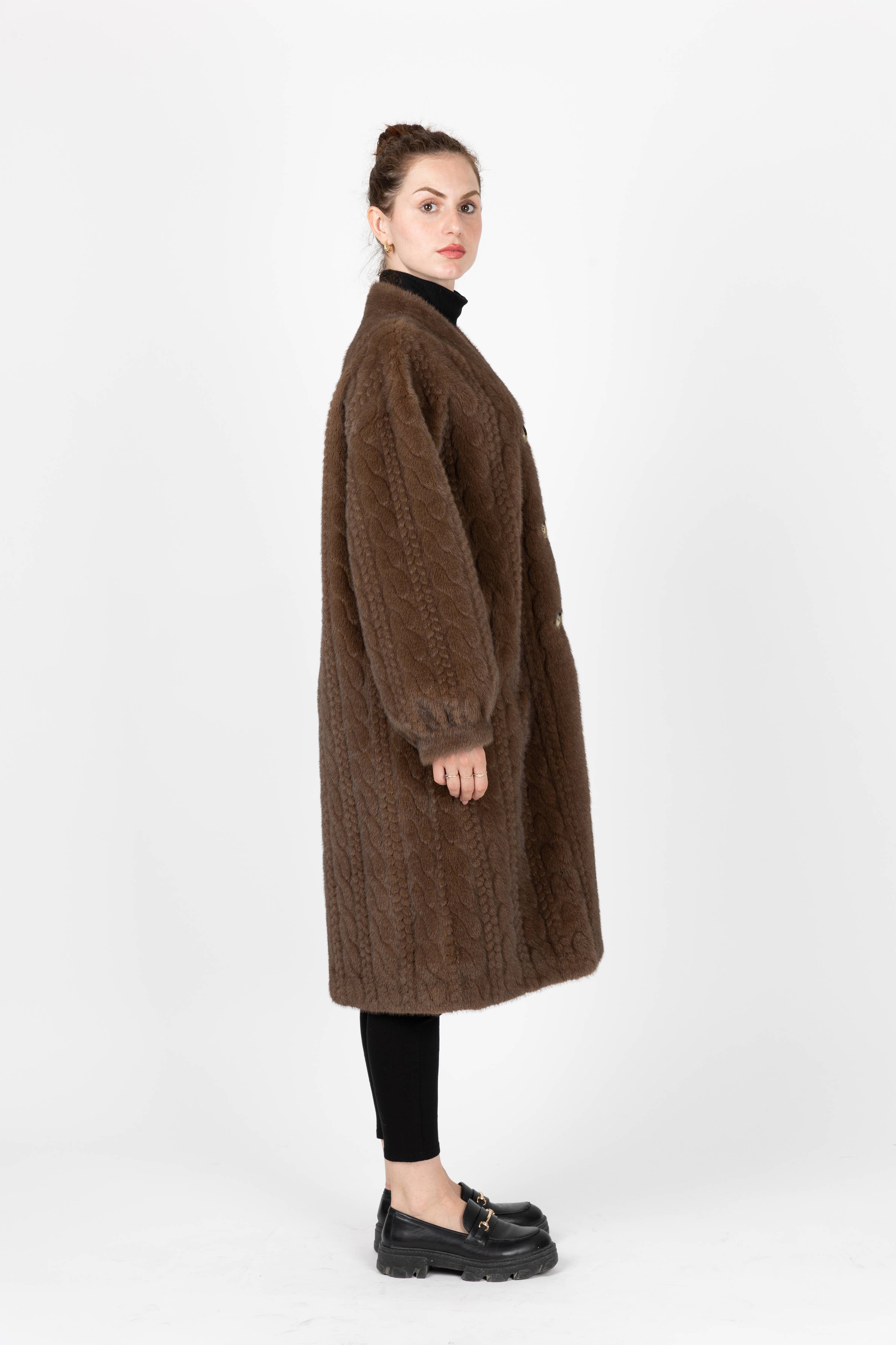 LANGE JACKE / Mantel AUS KUNSTPELZ
