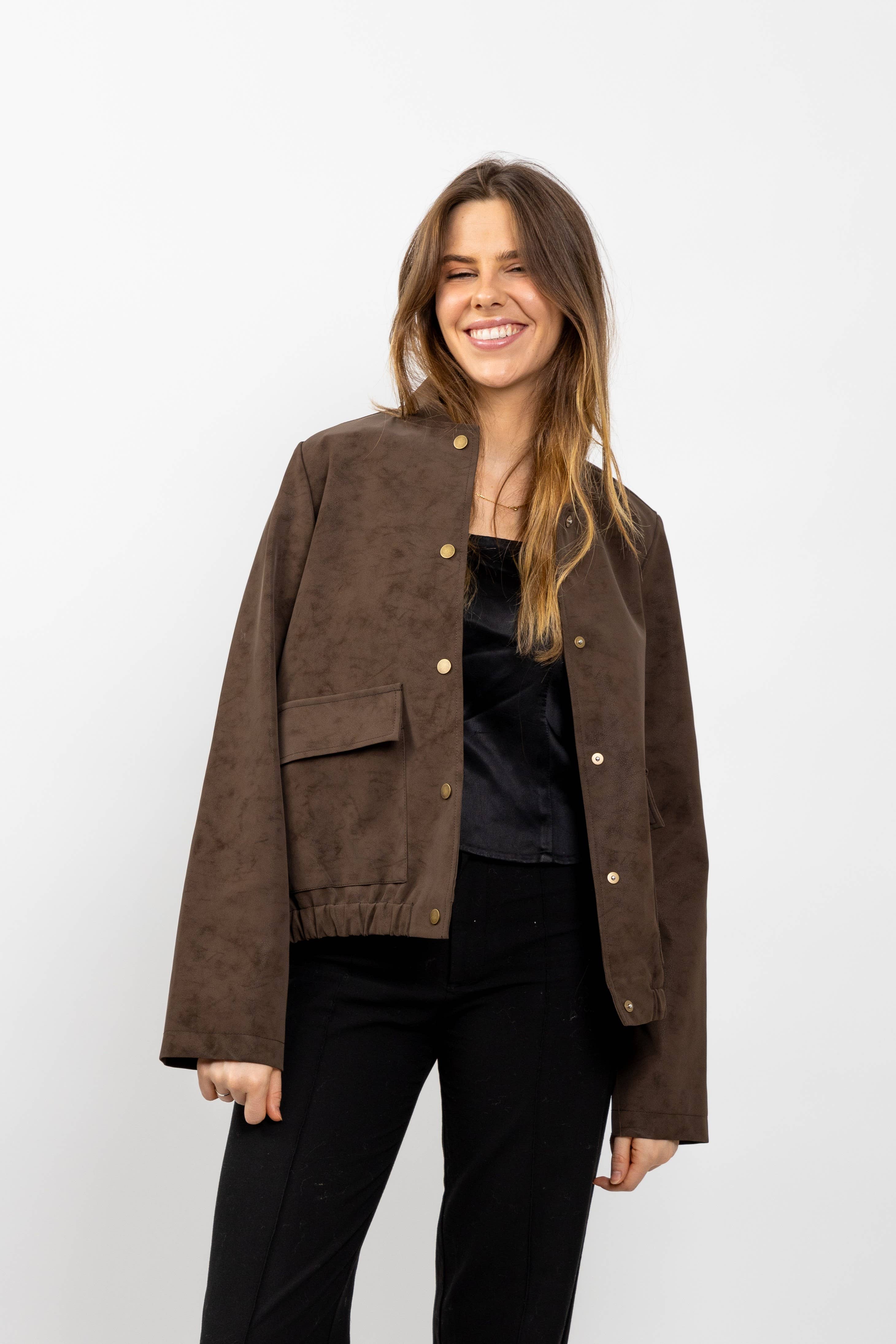 WASSERDICHTE WILDLEDER-EFFEKT-JACKE