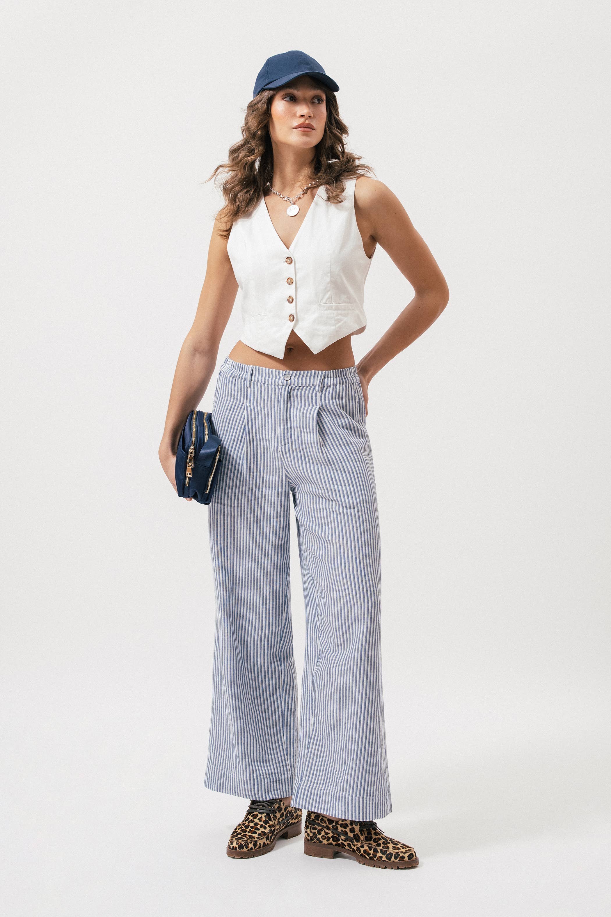 Gestreifte Hose       blau weiß