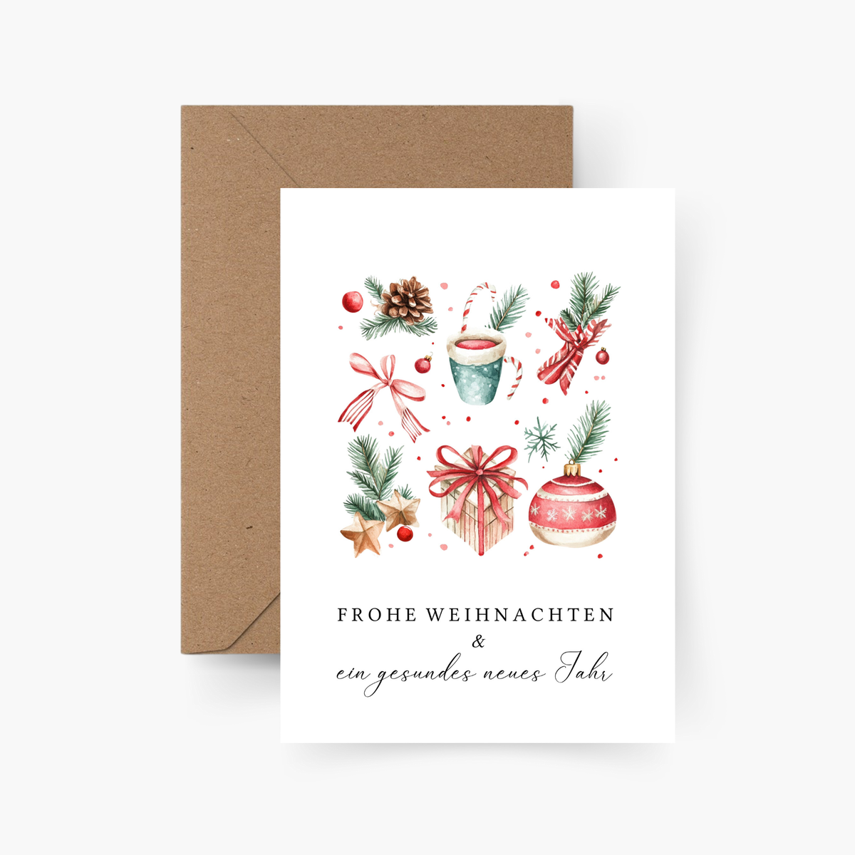 Frohe Weihnachten & neues Jahr Karte | Postkarte A6