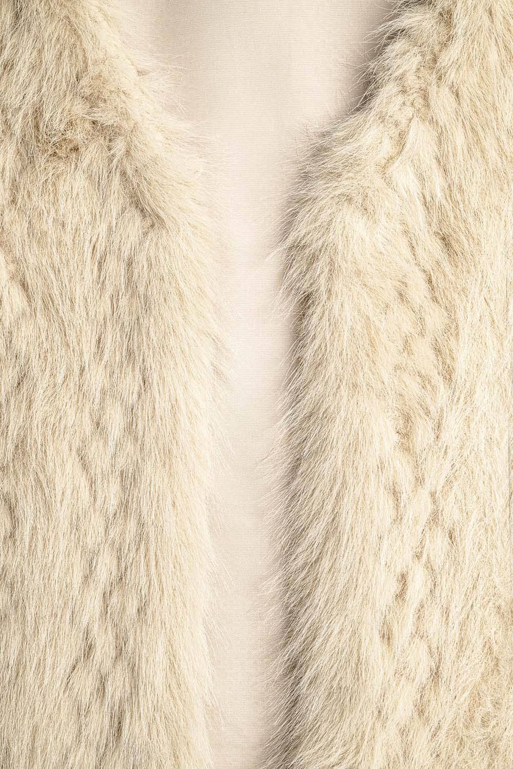 Weste in Beige aus feinem Fell