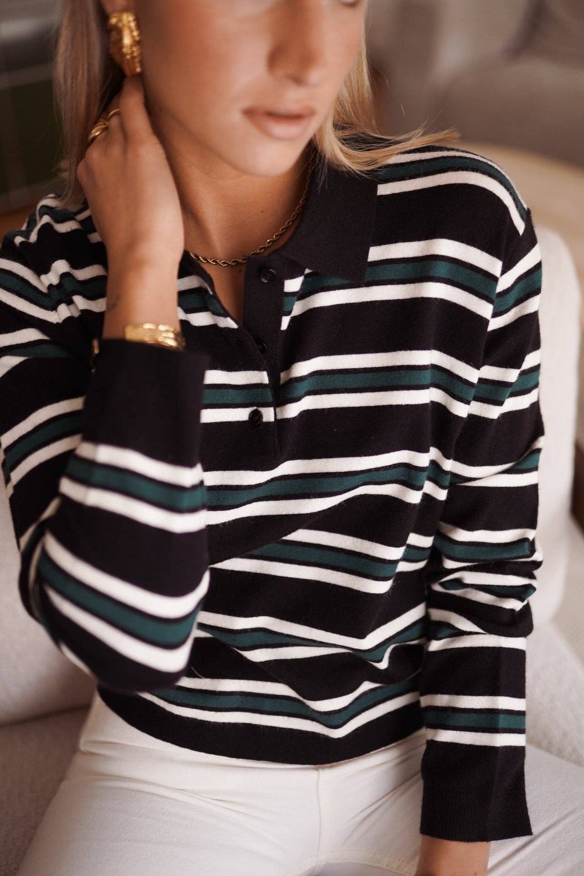 Polo Pullover  mit Kragen Klippe