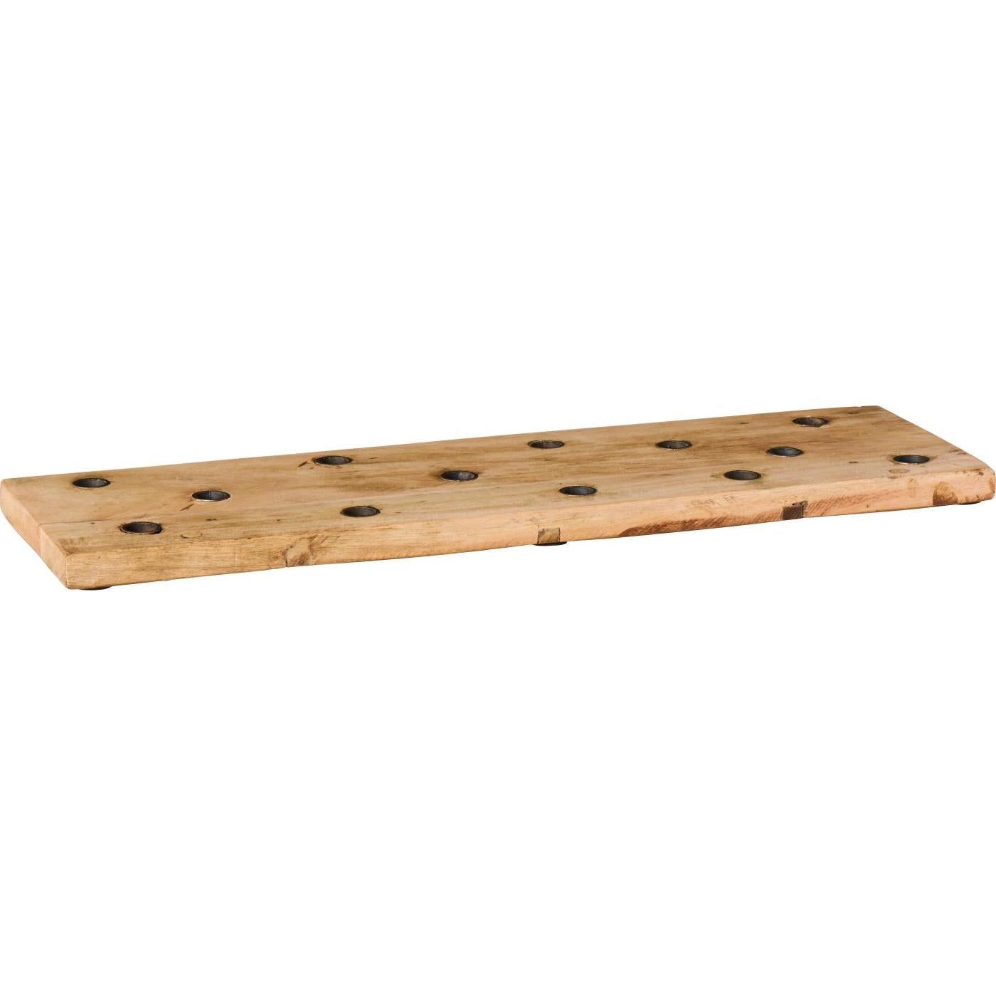 Kerzenhalter f/13 x 1,3 cm Kerzen Holzbrett UNIKA
