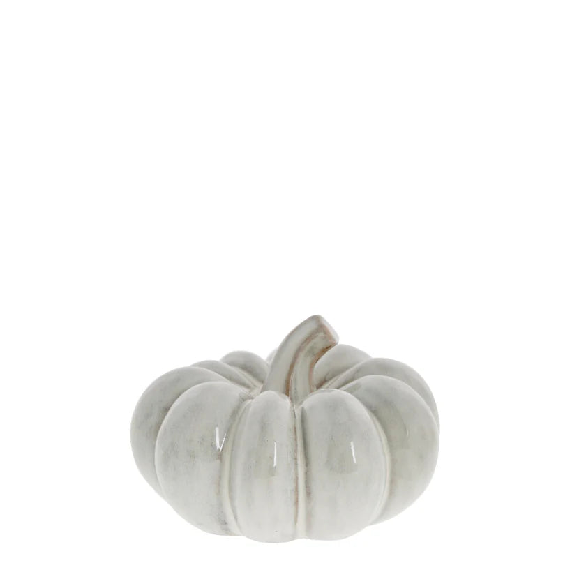 Hallia Kürbis flach Höhe 9,5cm off white