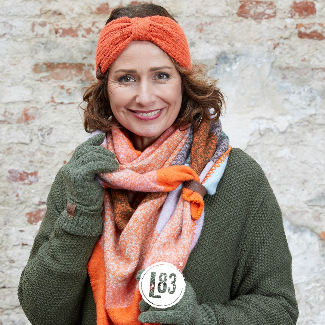 Schal Nina ruit Orange