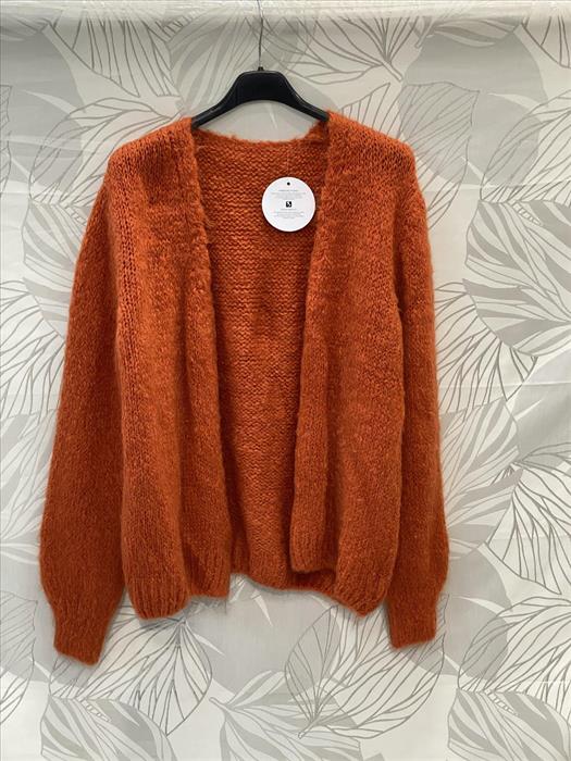 Strickjacke orange