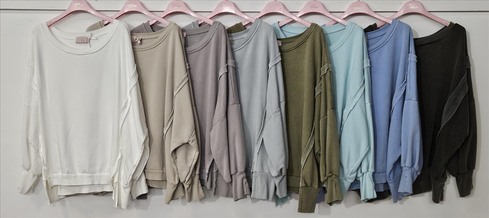 Oversize Pullover mit Außennähten