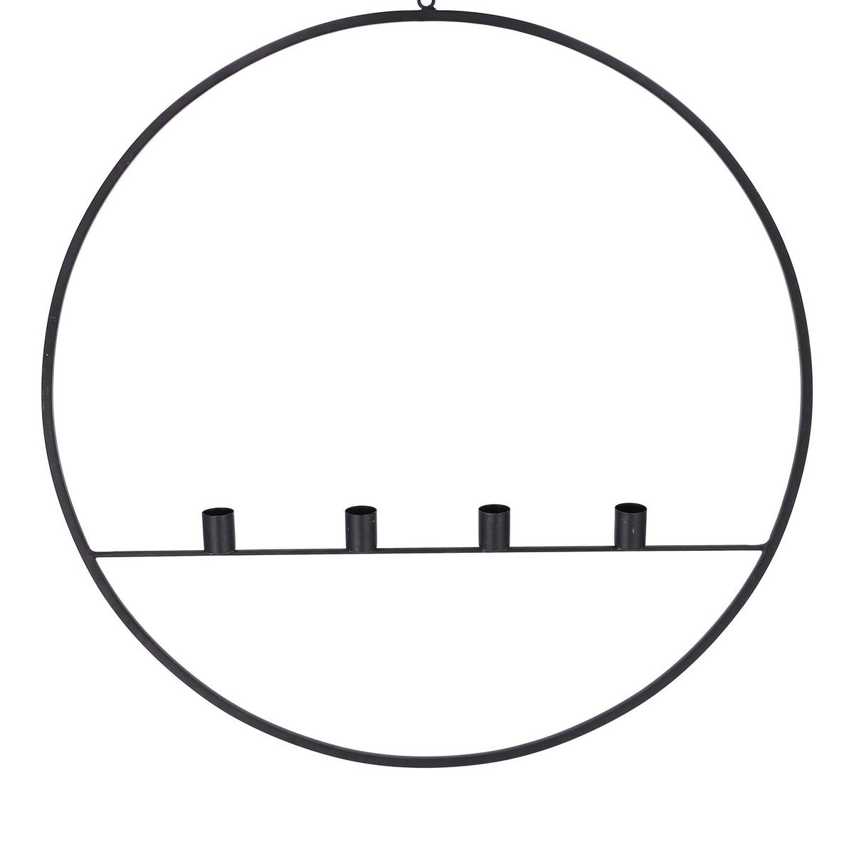 Metall Ring mit 4 Kerzentüllen schwarz