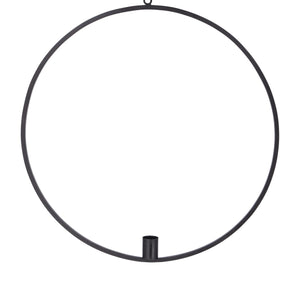 Metall Ring mit 1 Kerzentülle schwarz