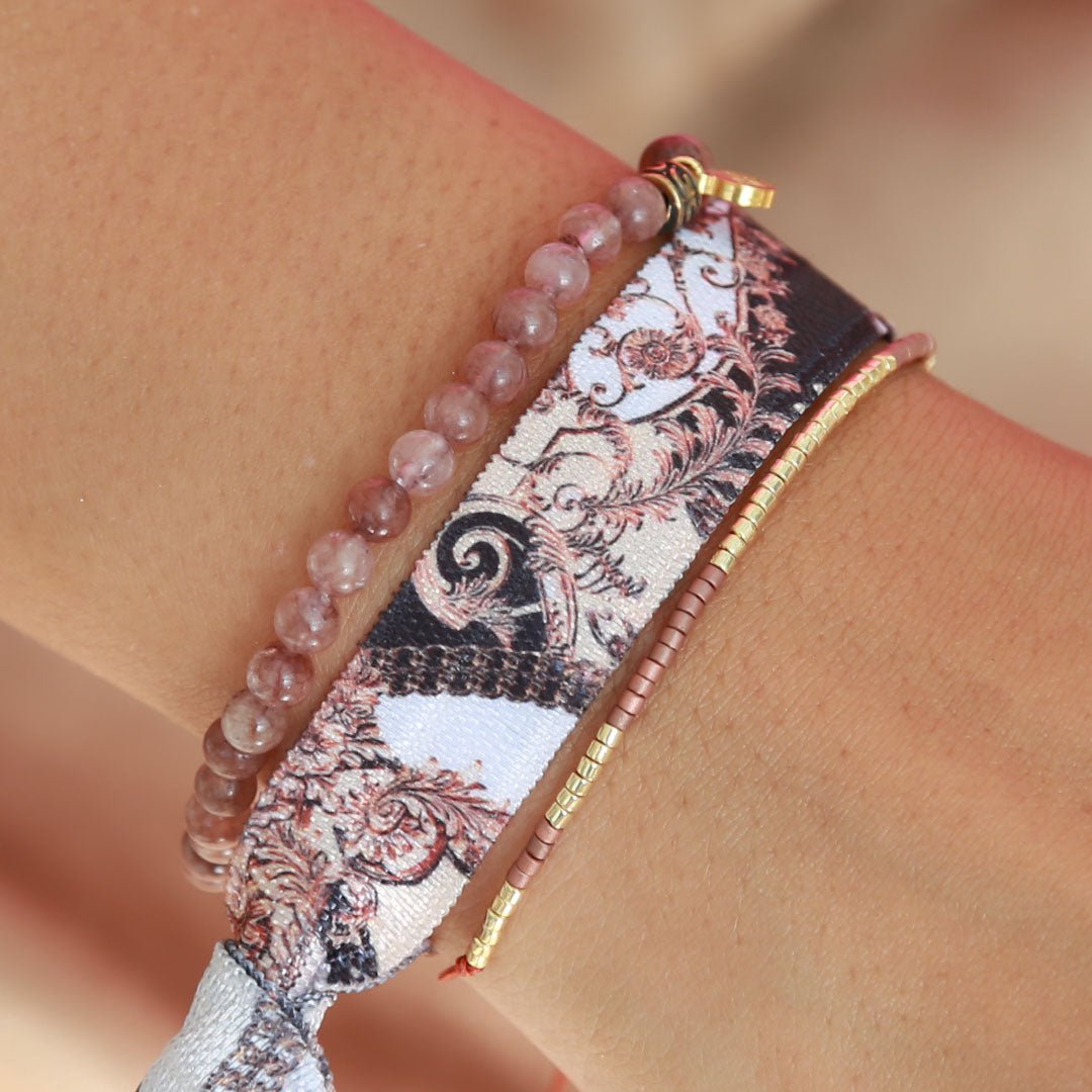 Armband rosa Hämatit Quarz