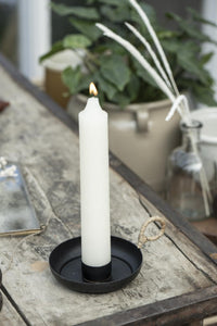 Kerzenhalter für Kerze Ø:3,8 cm/Henkel Bambusgeflecht